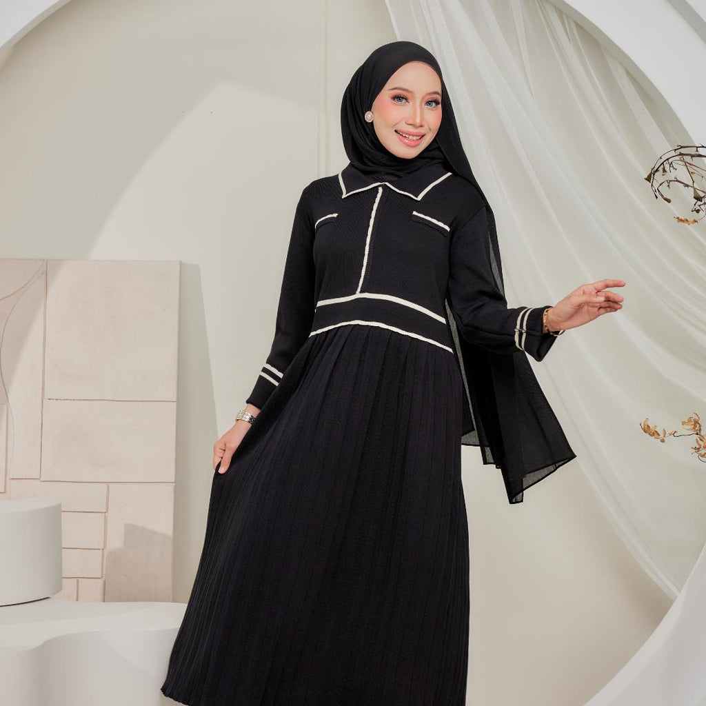 Zee Baju Knitted Dress Tak Perlu Gosok ZeezScarves