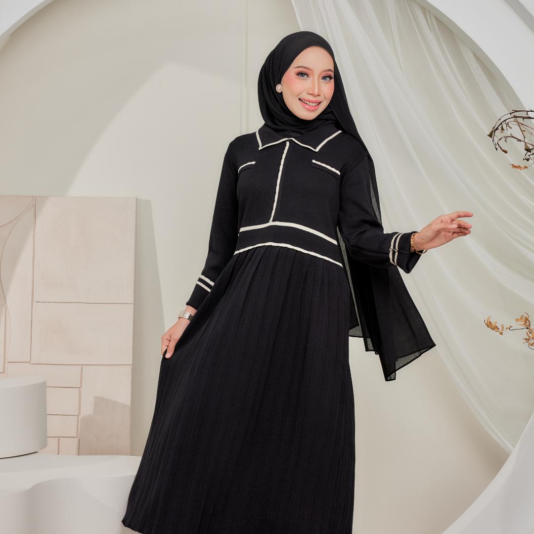 Zee Baju Knitted Dress Tak Perlu Gosok ZeezScarves