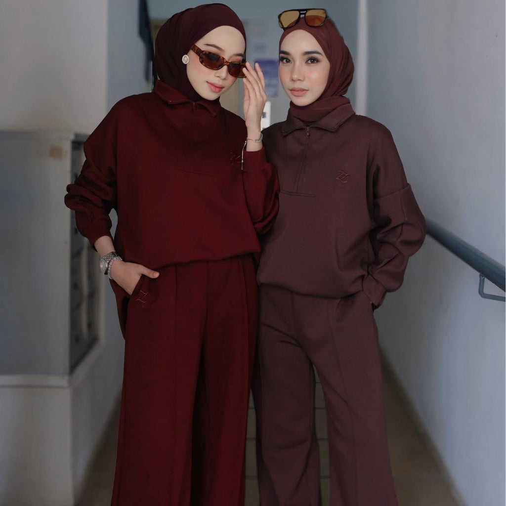 Set Cloude Berzip Selesa Zeez Scarves Lelaki Perempuan Ringan dan Sejuk