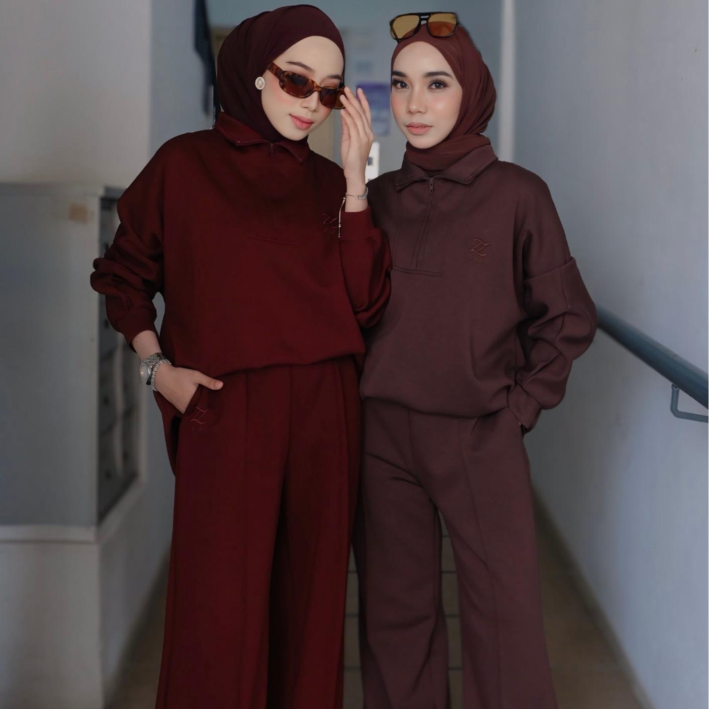 Set Cloude Berzip Selesa Zeez Scarves Lelaki Perempuan Ringan dan Sejuk