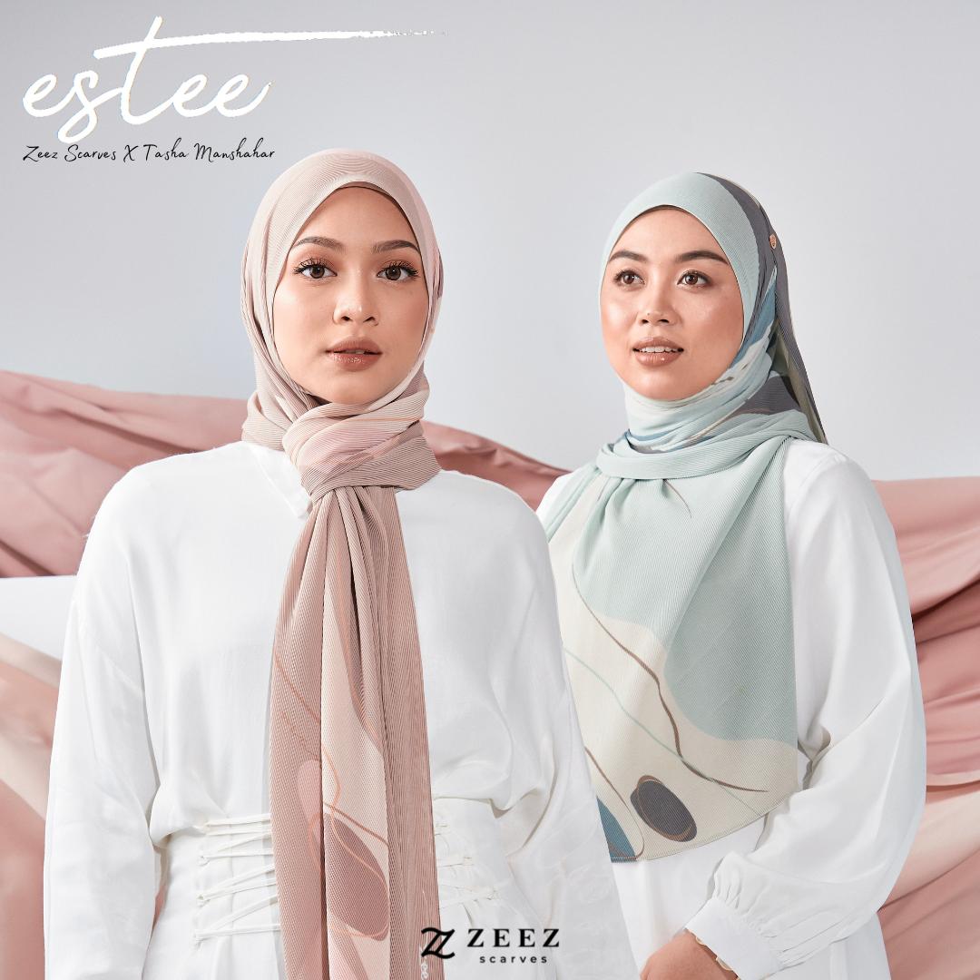 Zeez Scarves Tudung Estee Pleated Shawl Edisi Terhad