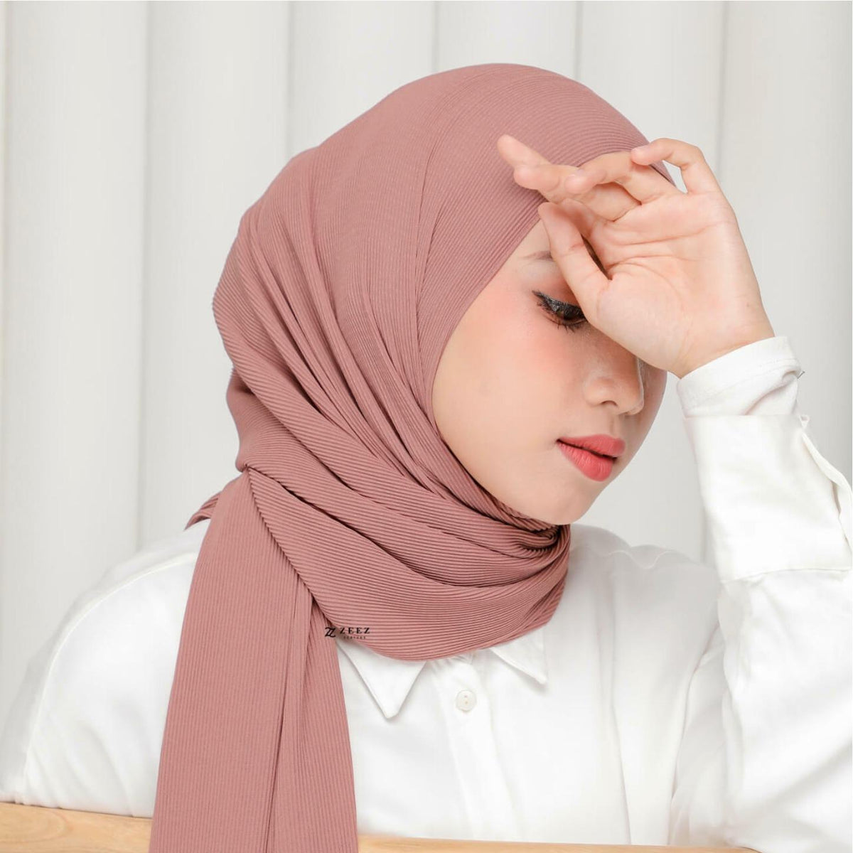Zeez Scarves Tudung Awan Pleated Scarf Labuh dan lebar