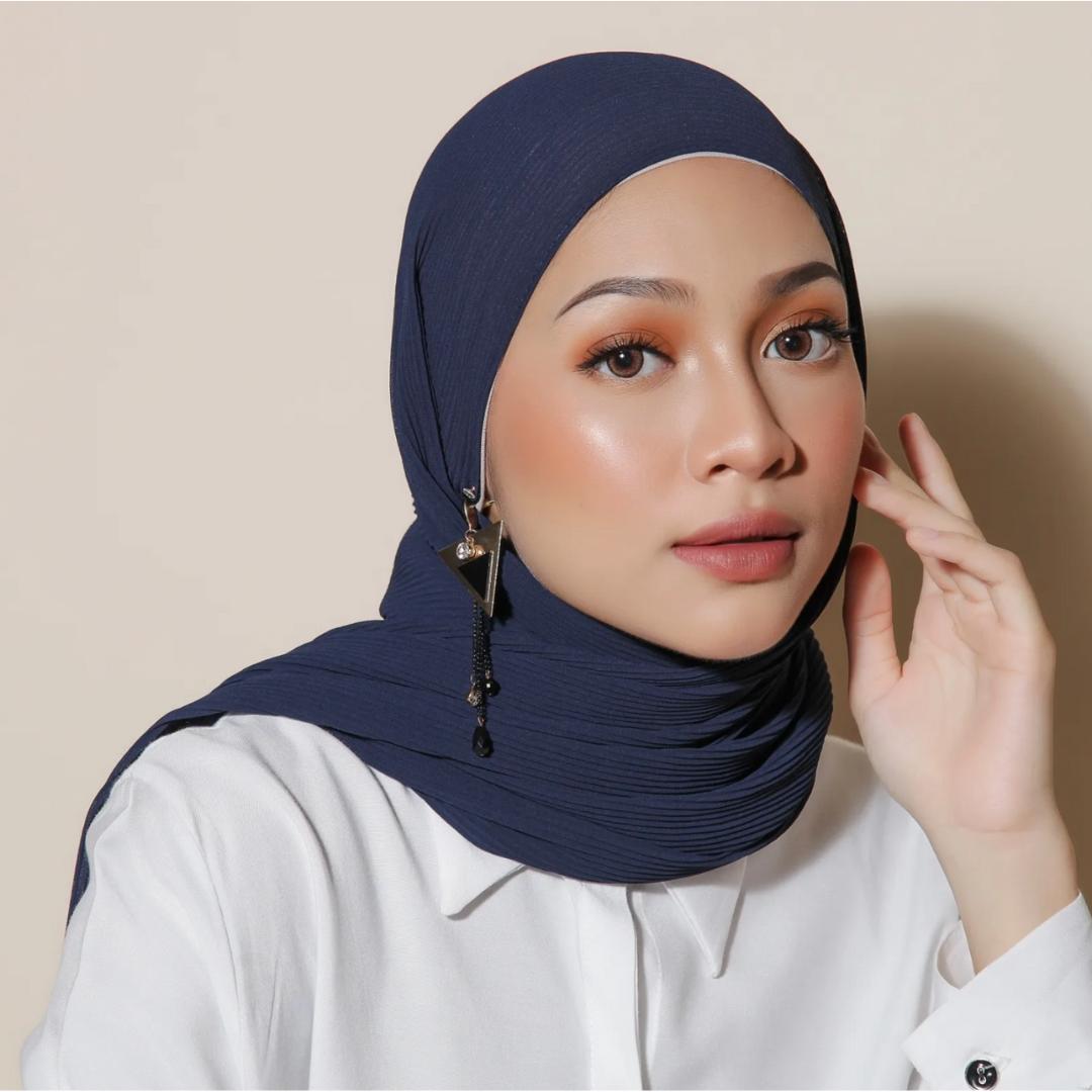 Zeezscarves Tudung Airy Pleated Scarf Size biasa