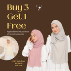 Zeez Scarves Tudung Awan Pleated Scarf Labuh dan lebar