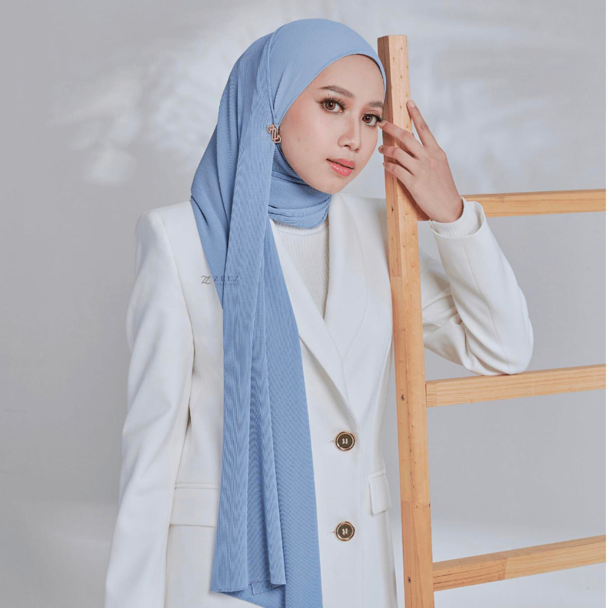 Zeez Scarves Tudung Awan Pleated Scarf Labuh dan lebar