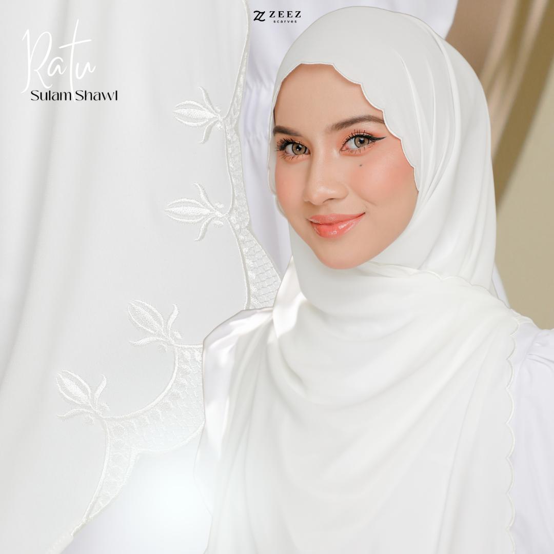 [PREMIUM] Ratu Sulam Wide Shawl Zeez Scarves with FREE GIFT