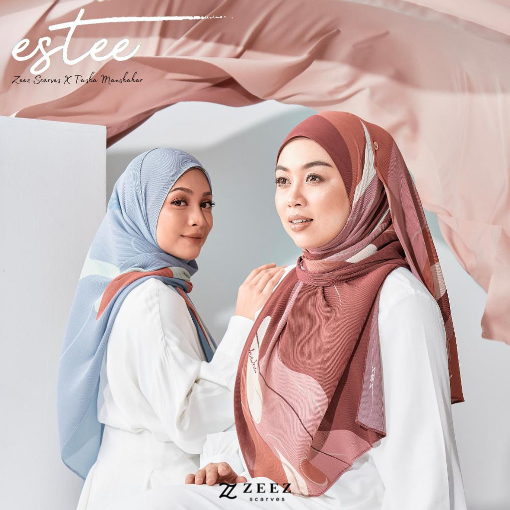Zeez Scarves Tudung Estee Pleated Shawl Edisi Terhad