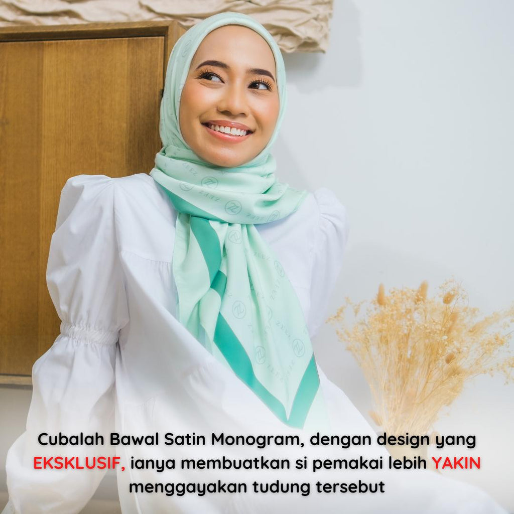 Bawal Satin Velvet Monogram Edition Zeez Scarves