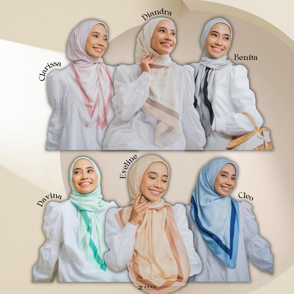 Bawal Satin Velvet Monogram Edition Zeez Scarves