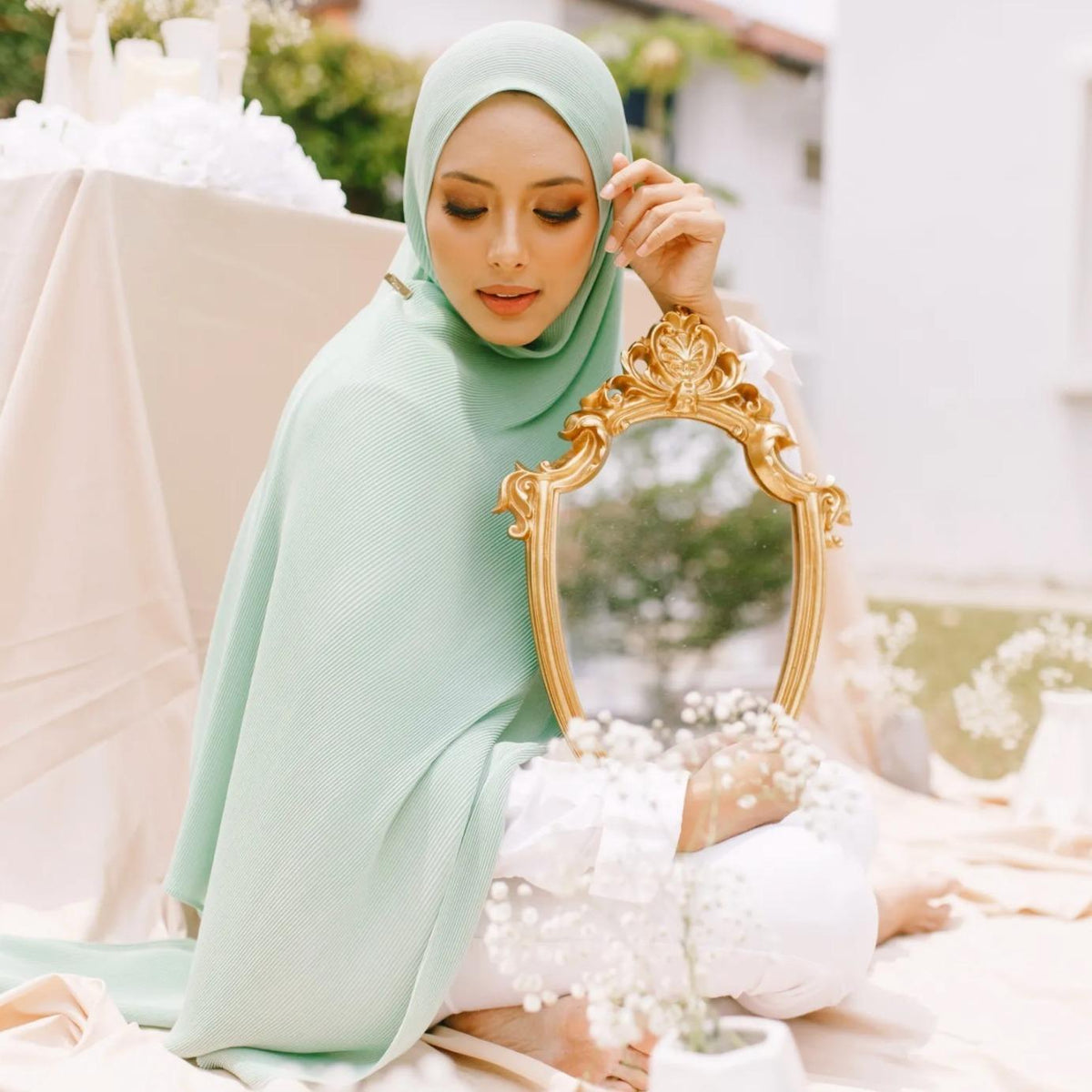 Zeezscarves Tudung Airy Pleated Scarf Size biasa