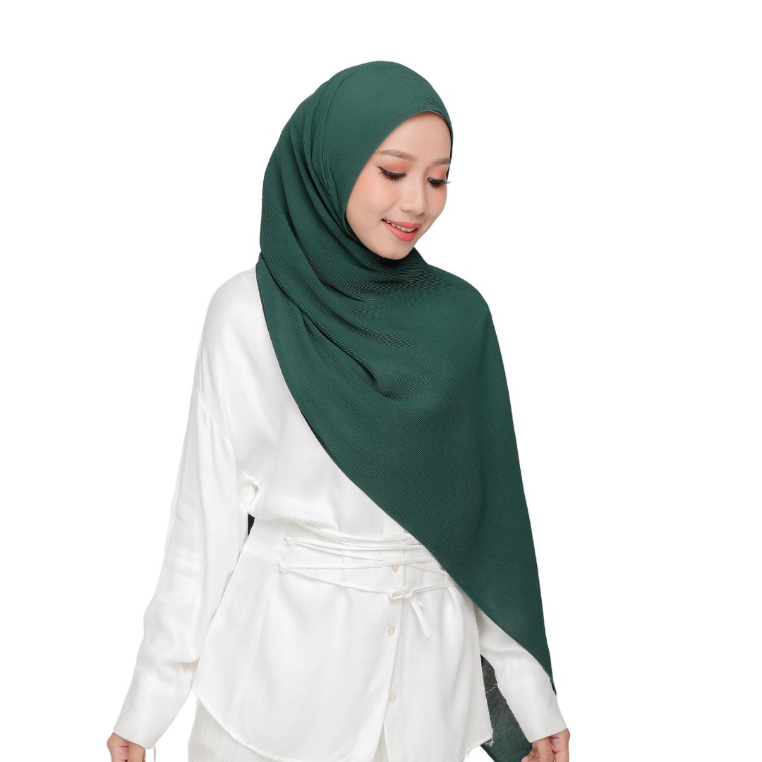 Zeez Scarves Tudung Awan Pleated Scarf Labuh dan lebar