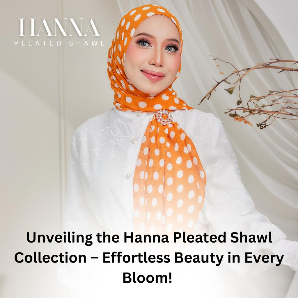 Zeez Scarves Hanna Pleated Bercorak Tak perlu iron 100%