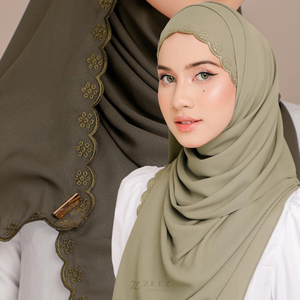 High Quality Ratu Sulam Shawl By Zeez Scarves