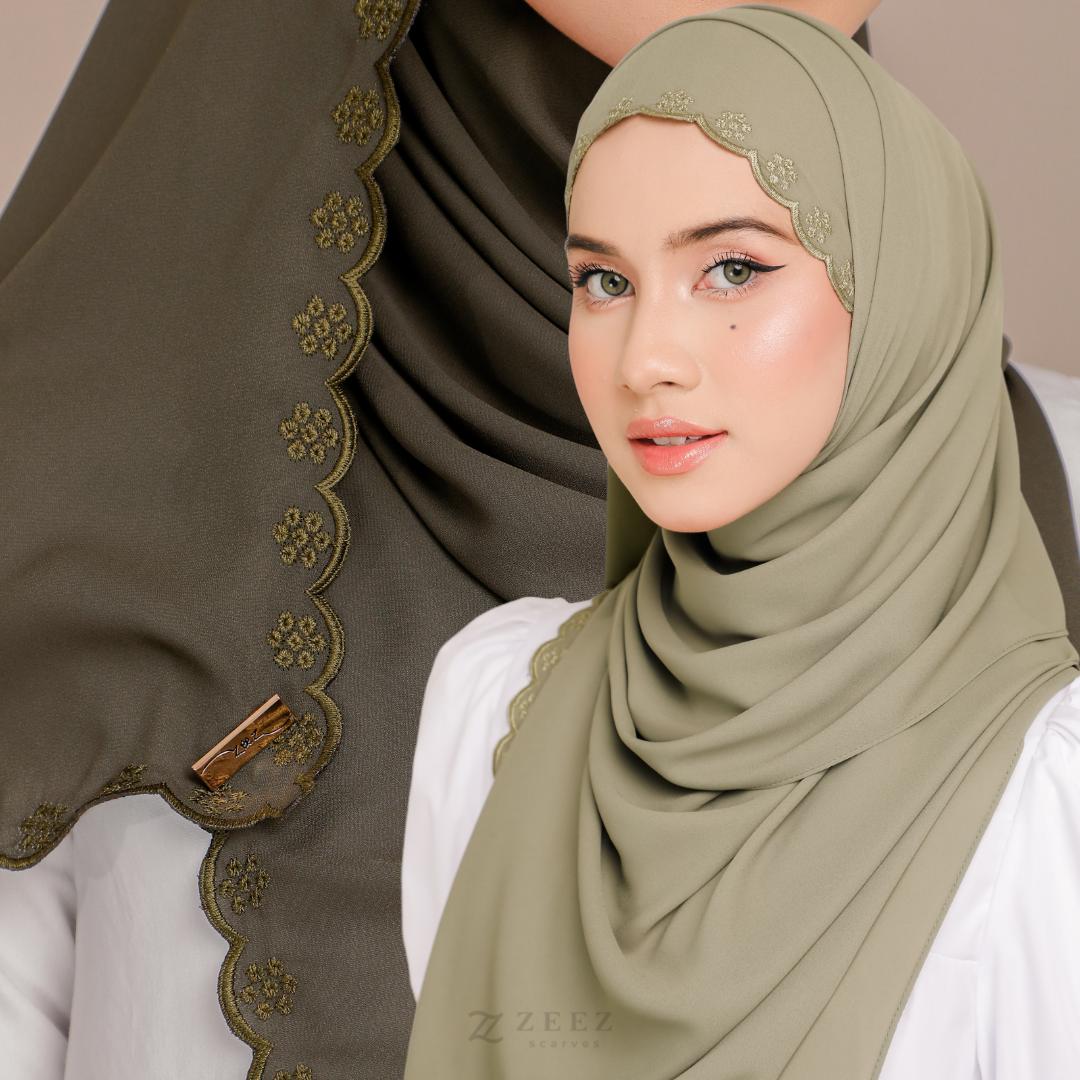 High Quality Ratu Sulam Shawl By Zeez Scarves