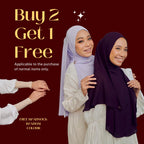Zeez Scarves Tudung Air Plain Labuh Lebar Tak Jarang