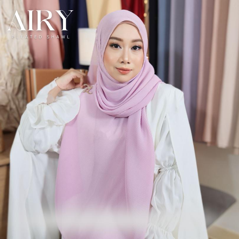 Zeezscarves Tudung Airy Pleated Scarf Size biasa