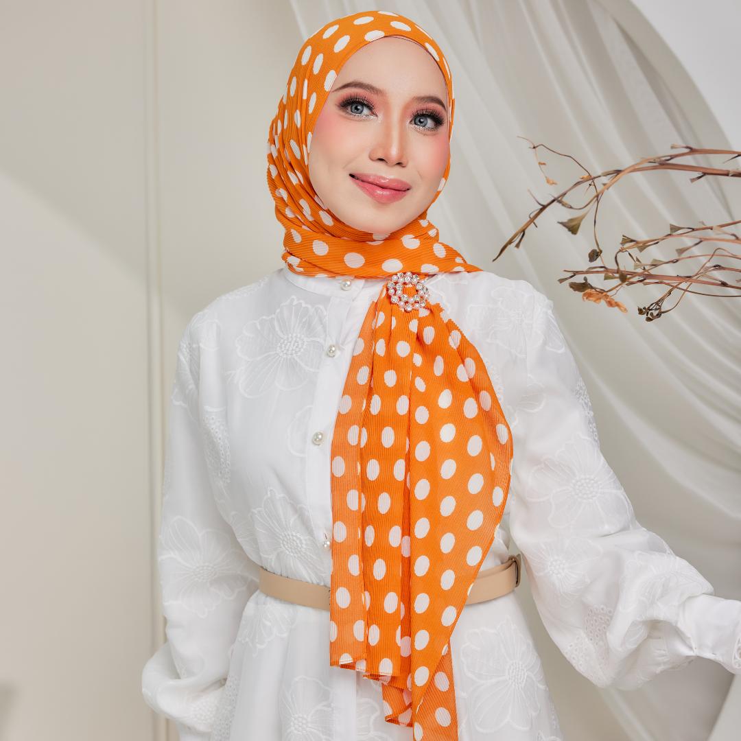 Zeez Scarves - Hanna Printed Pleated Shawl