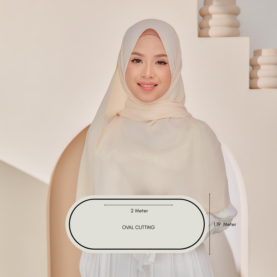 Zeez Scarves Tudung Air Plain Labuh Lebar Tak Jarang