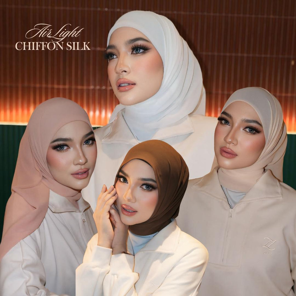 Zeez scarves Selendang Tudung Airlight Chiffon Silk Ringan Dan Selesa