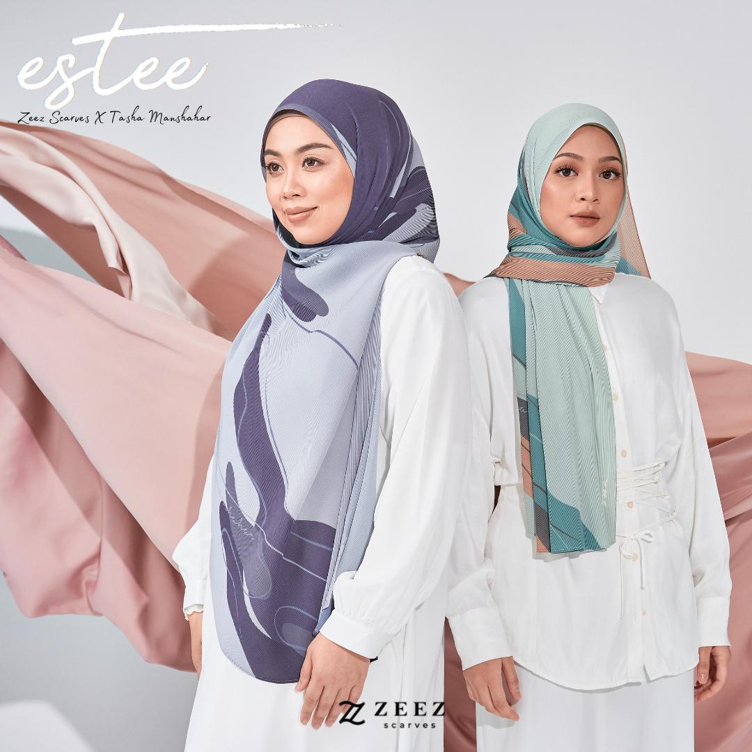 Zeez Scarves Tudung Estee Pleated Shawl Edisi Terhad