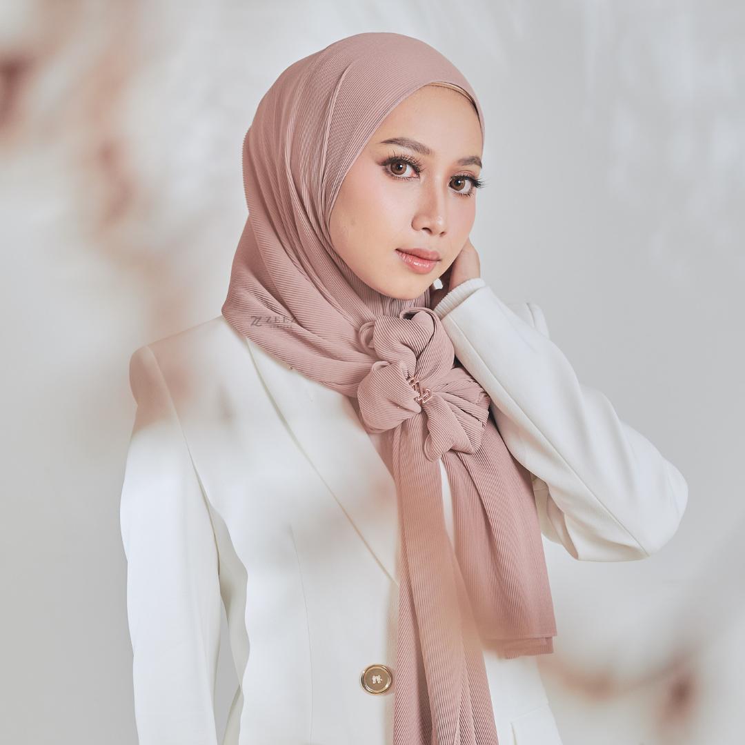 Zeez Scarves Tudung Awan Pleated Scarf Labuh dan lebar